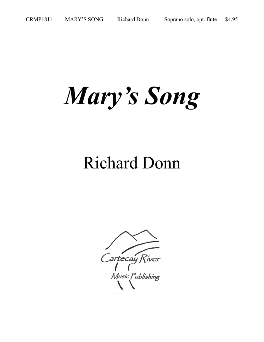 MARY'S SONG ~ Sop. solo, opt. flute Flute scores gallery preview page 1