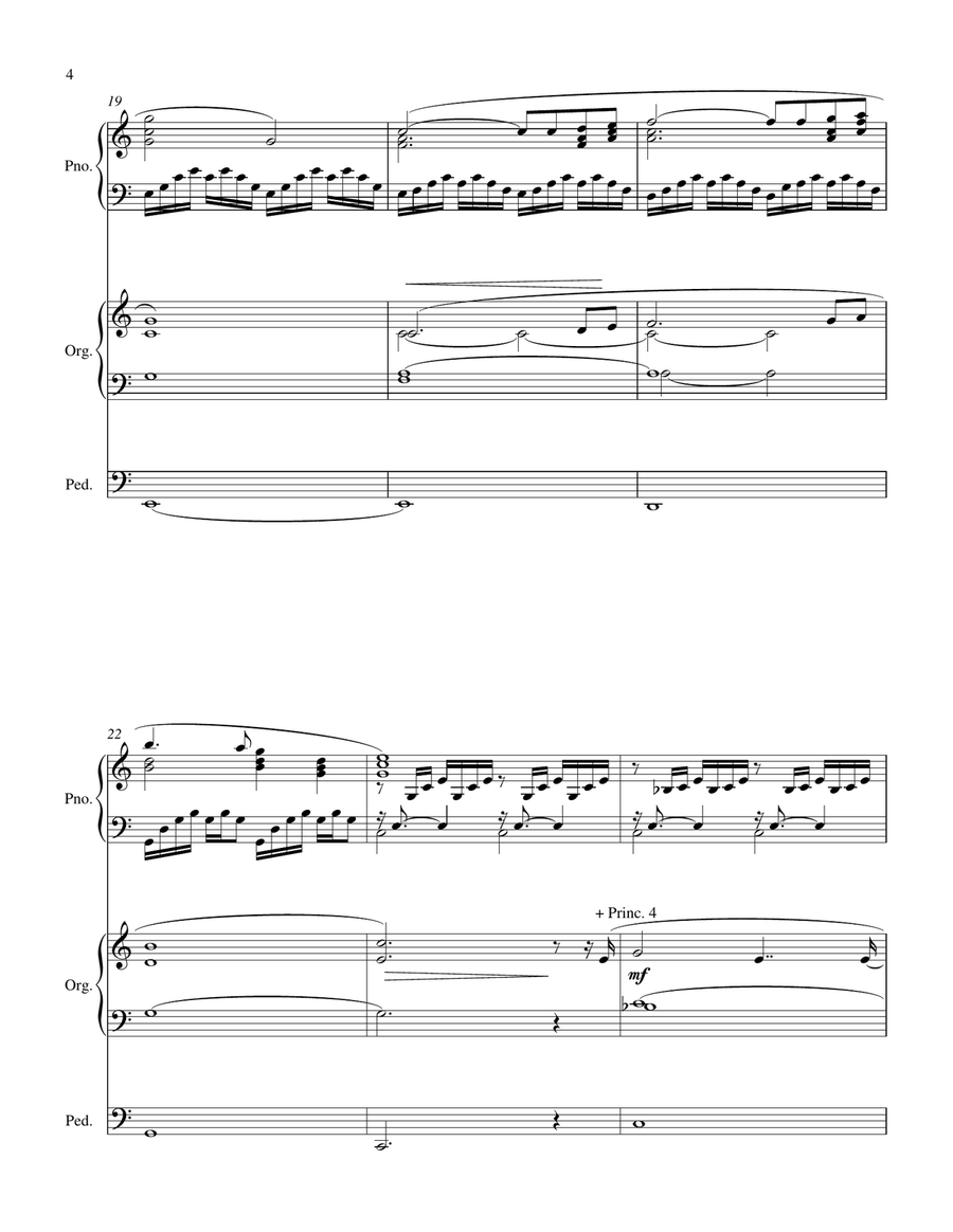 Meditation (Ave Maria) Bach-Gounod (Piano & Organ Duet) Organ Accompaniment scores gallery preview page 4
