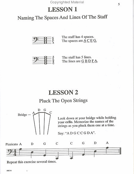 The ABCs of Cello for the Absolute Beginner, Book 1 and audio image number null