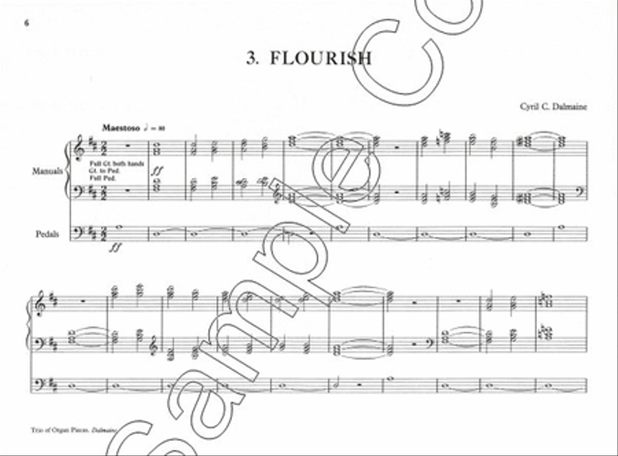 Trio of Organ Pieces Trio of Organ Pieces Organ scores gallery preview page 4