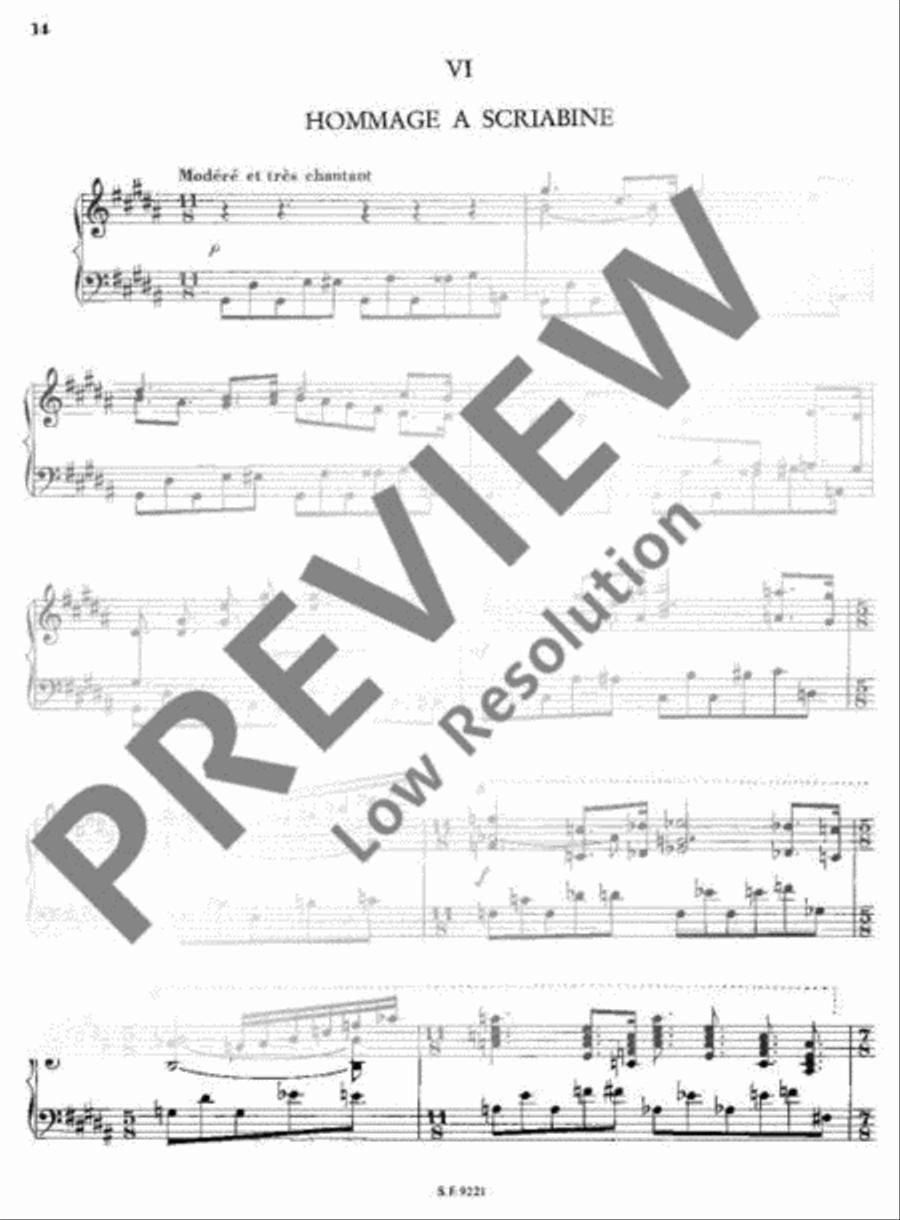 6 Préludes Piano Solo scores gallery preview page 15