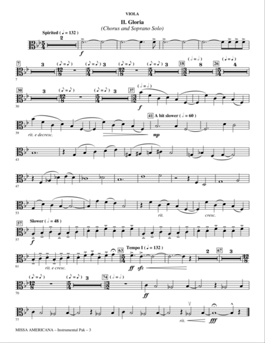 Missa Americana - Viola Choir scores gallery preview page 3