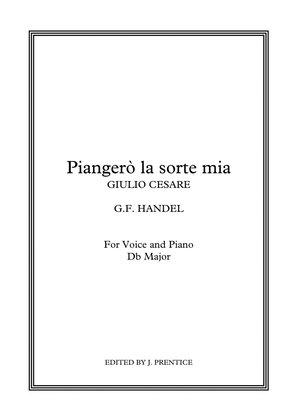 Book cover for Piangerò la sorte mia - Giulio Cesare (Db Major)