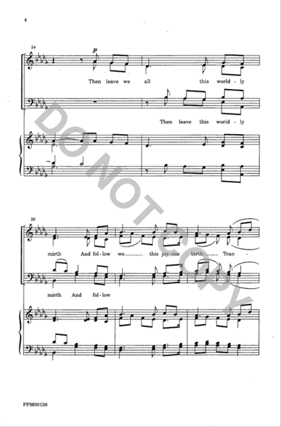 There is No Rose of Such Virtue 4-Part scores gallery preview page 5