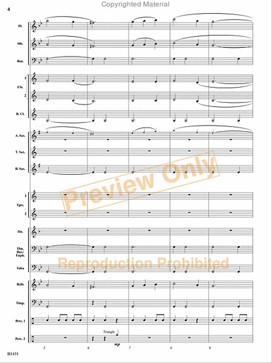 Fantasy on an Old English Melody Concert Band scores gallery preview page 3