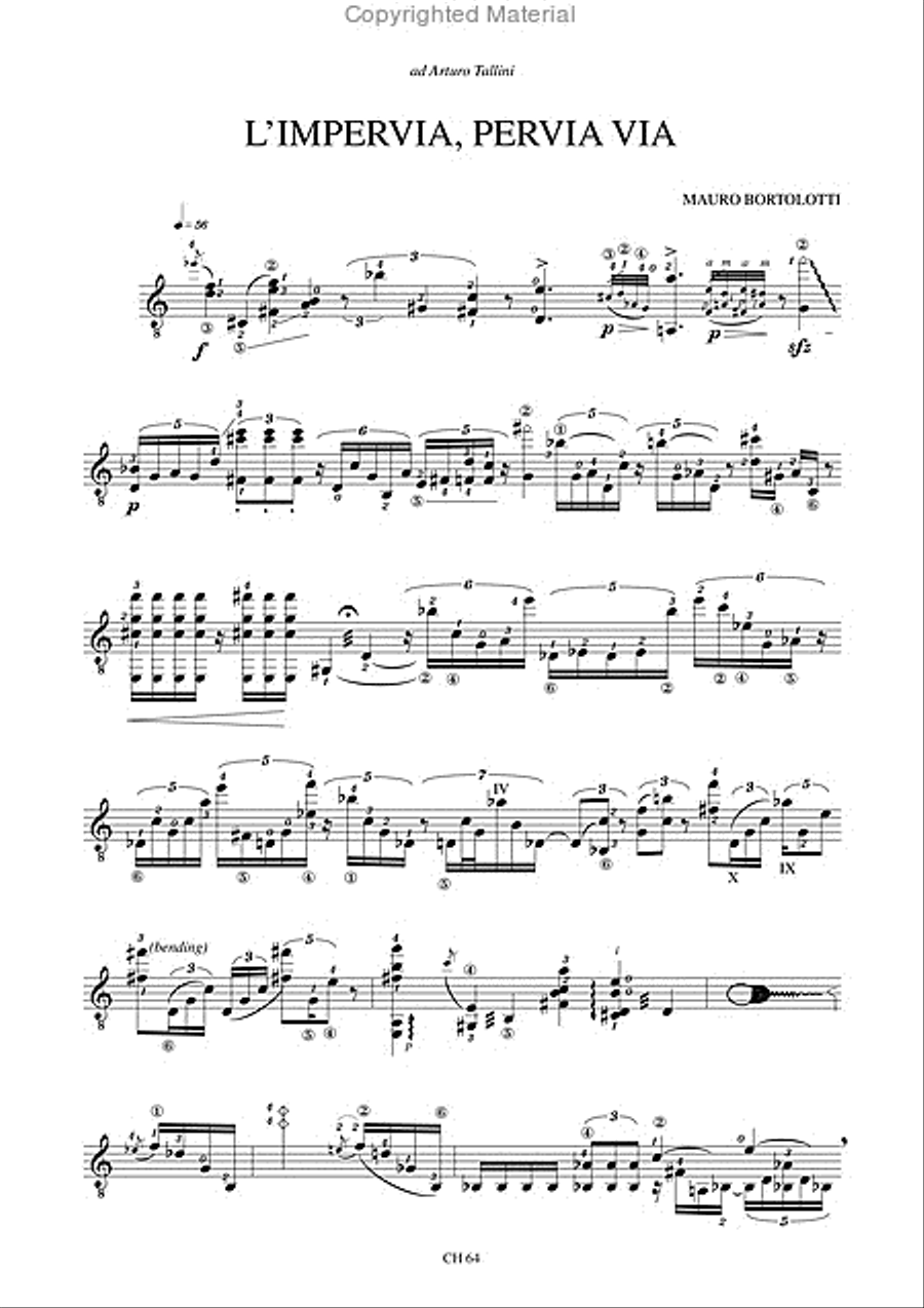 Musica Incerta - Un’introduzione alla musica contemporanea per Chitarra. 6 Compositions for Guitar by Mauro Bortolotti, Mauro Cardi, Fabrizio Casti, Agostino Di Scipio, Fausto Razzi, Italo Vescovo (Introduction by Enrico Fubini and Filippo Poletti) Acoustic Guitar scores gallery preview page 2