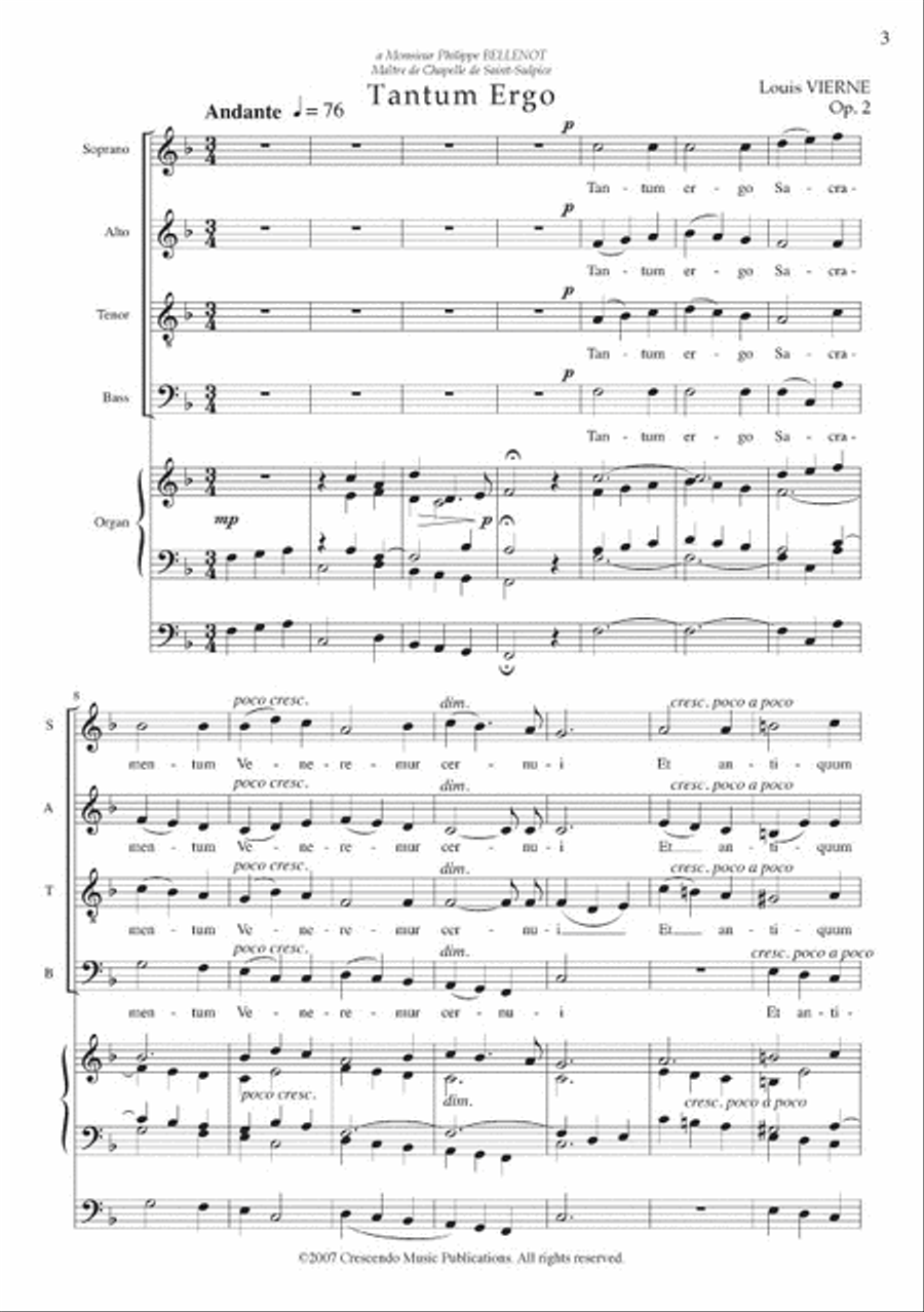 Tantum ergo, Op. 2 4-Part scores gallery preview page 2