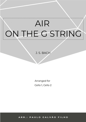 Book cover for AIR ON THE G STRING - CELLO DUO