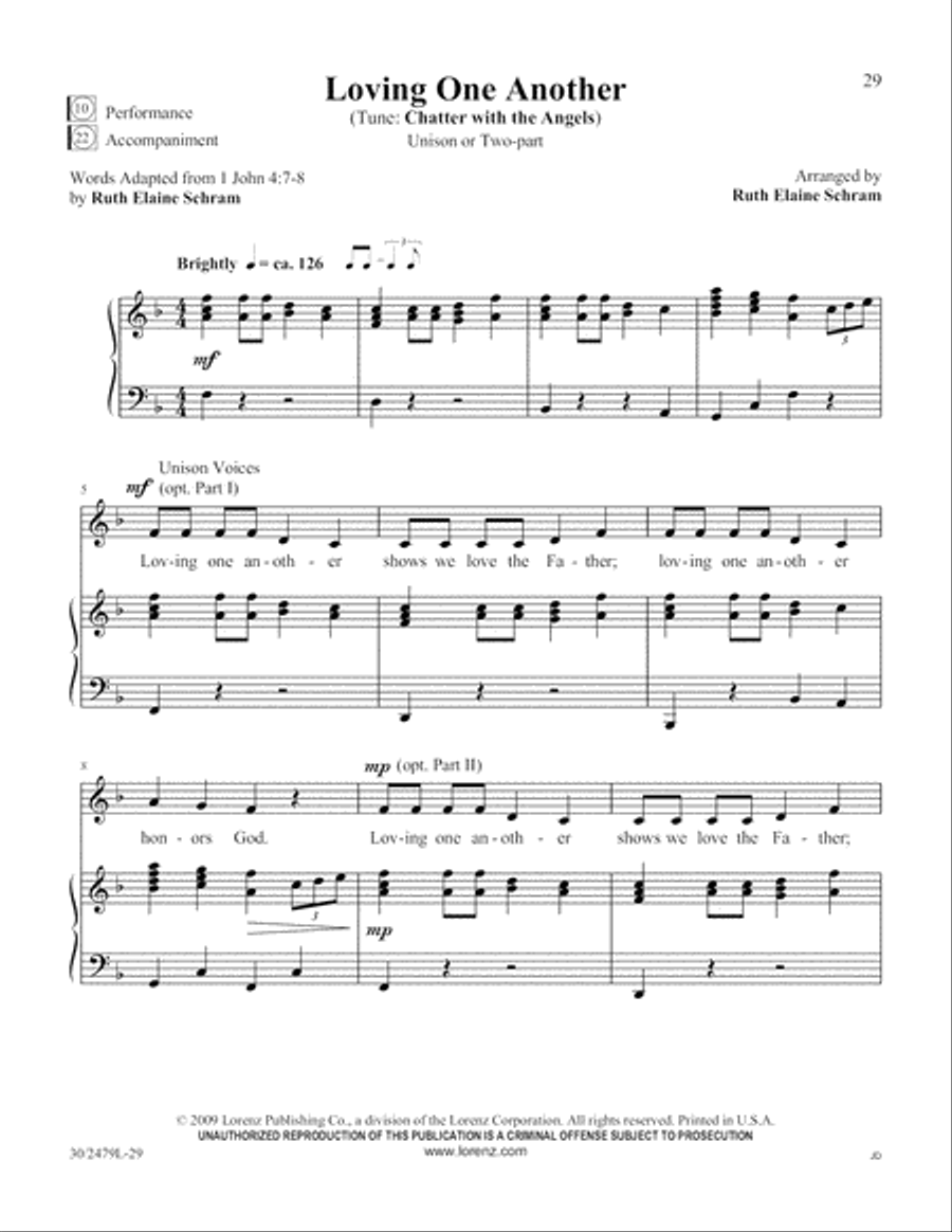 Scripture Songs Unison Choir scores gallery preview page 30