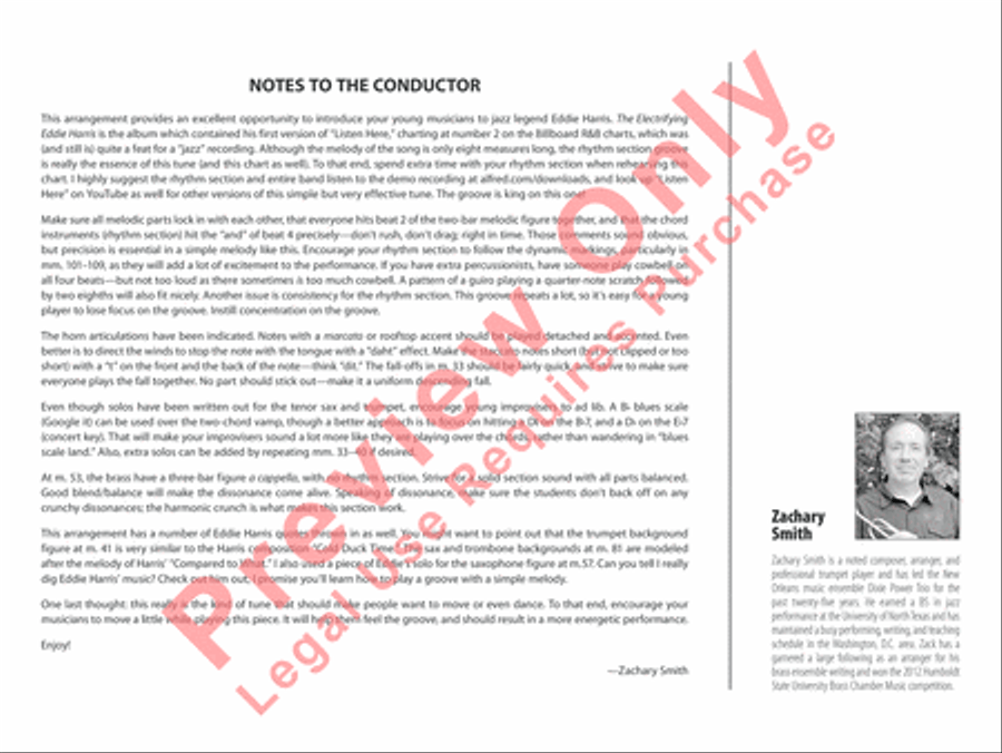 Listen Here Jazz Ensemble scores gallery preview page 3