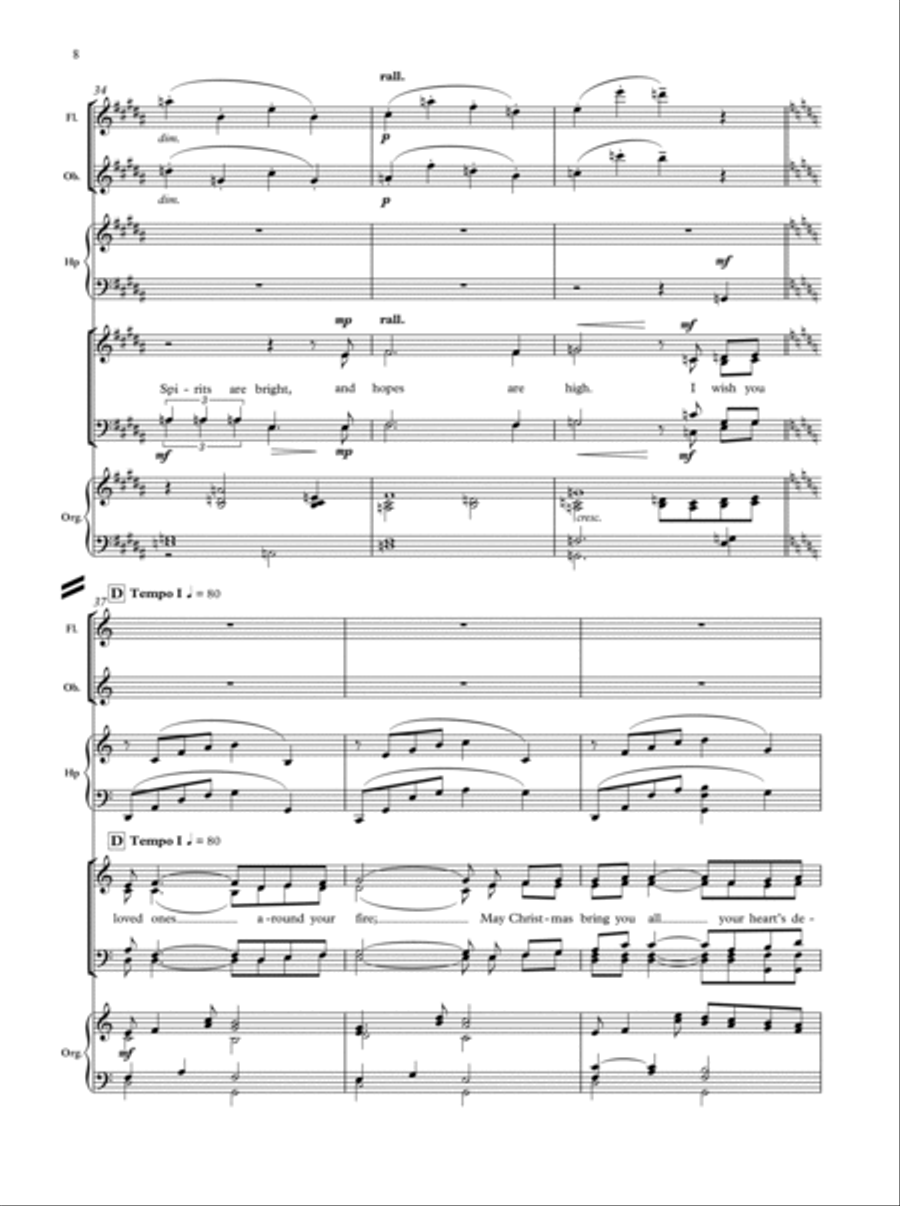 I wish you Christmas 4-Part scores gallery preview page 6