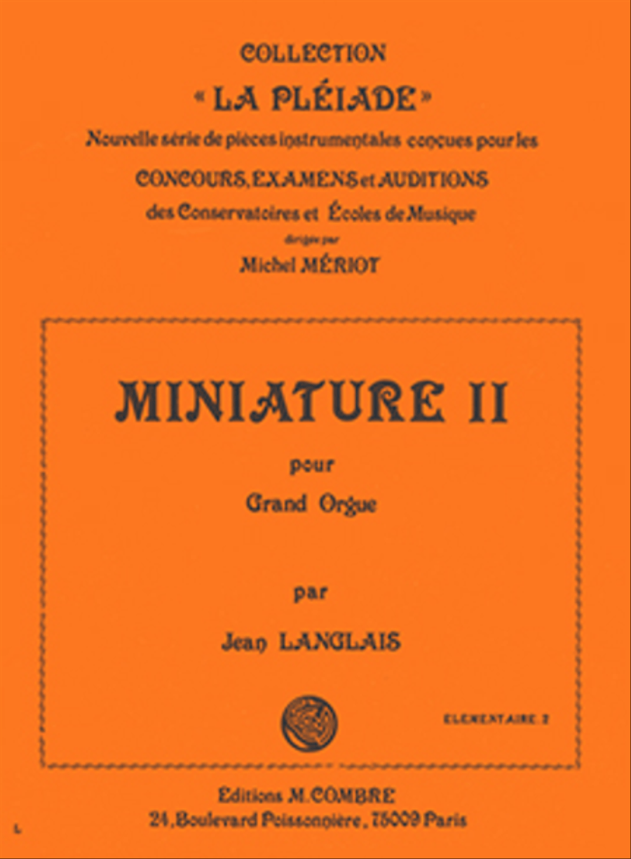 Miniature II Organ scores gallery preview page 1