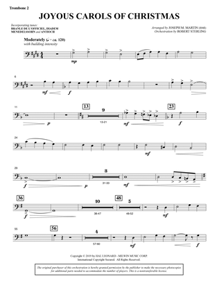 Book cover for Joyous Carols of Christmas (Full Orchestra) - Trombone 2