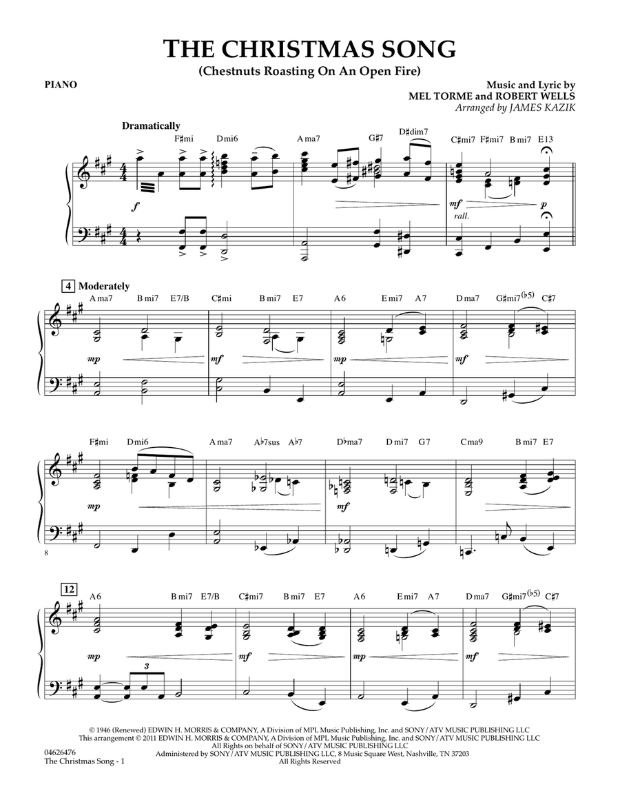 The Christmas Song - Piano Orchestra scores gallery preview page 1