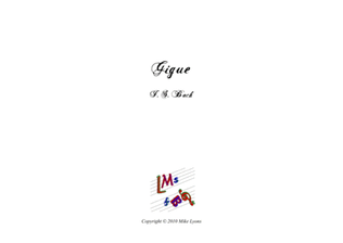 Book cover for Brass Quintet - Gigue from Partita No. 6