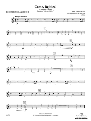 Come, Rejoice!: E-flat Baritone Saxophone