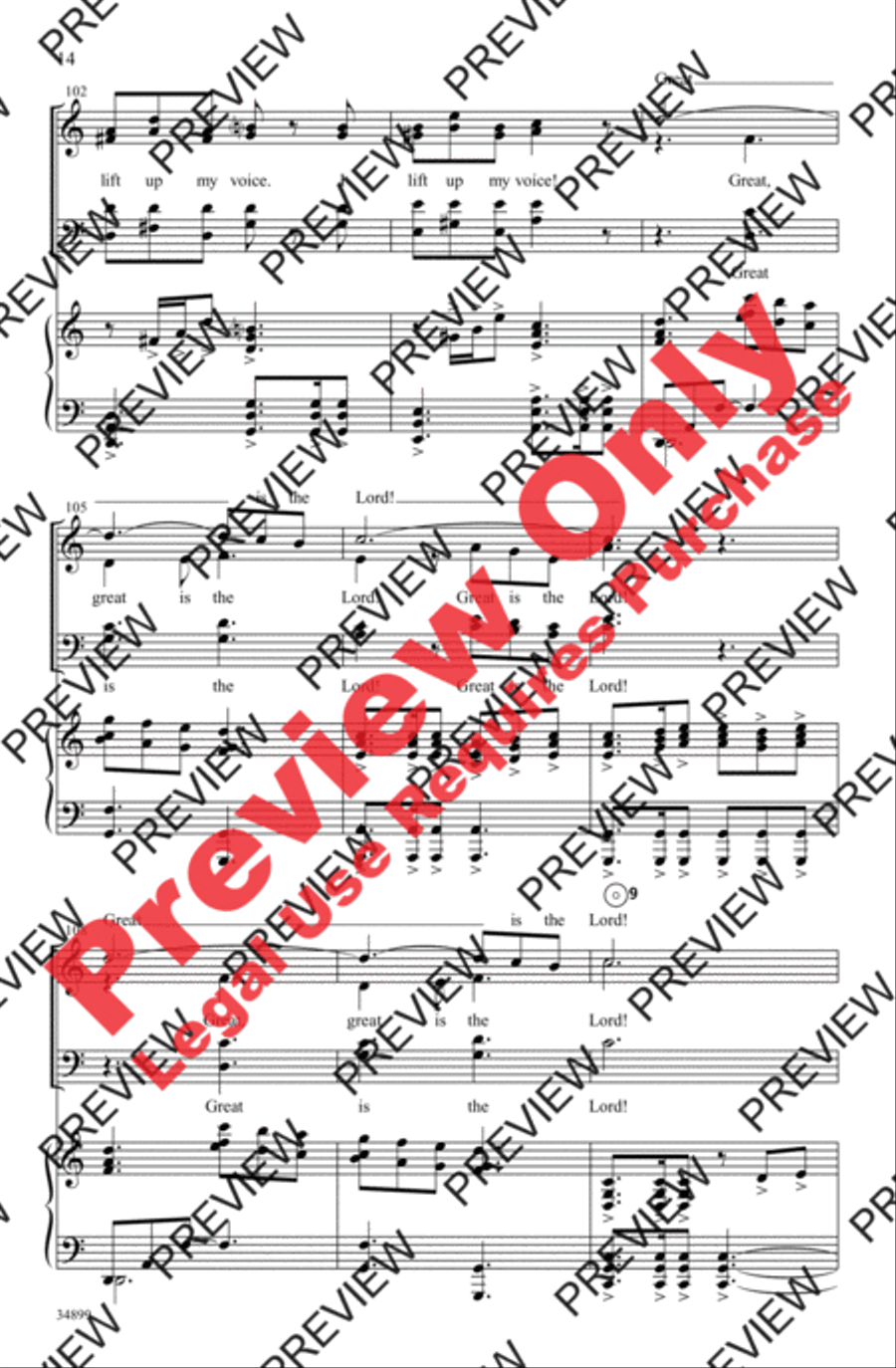 Great Is the Lord Great Is the Lord 4-Part scores gallery preview page 14
