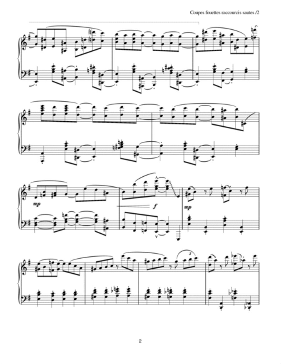 Ballet Piano Sheet Music: Coupes Fouettes Raccourcis Sautes from Etudes II Piano Method scores gallery preview page 2