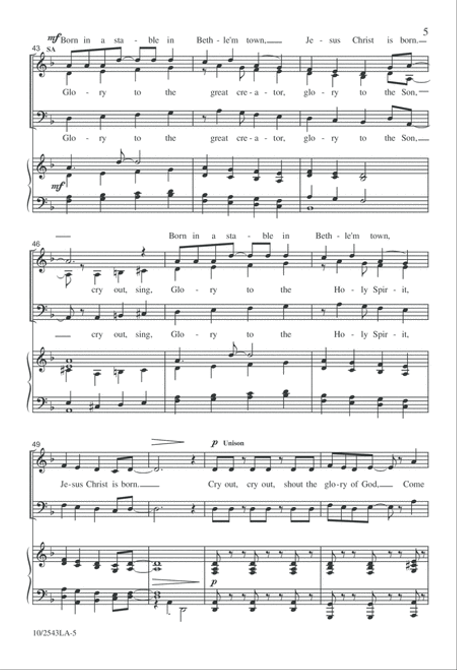 Cry Out Cry Out 3-Part scores gallery preview page 5