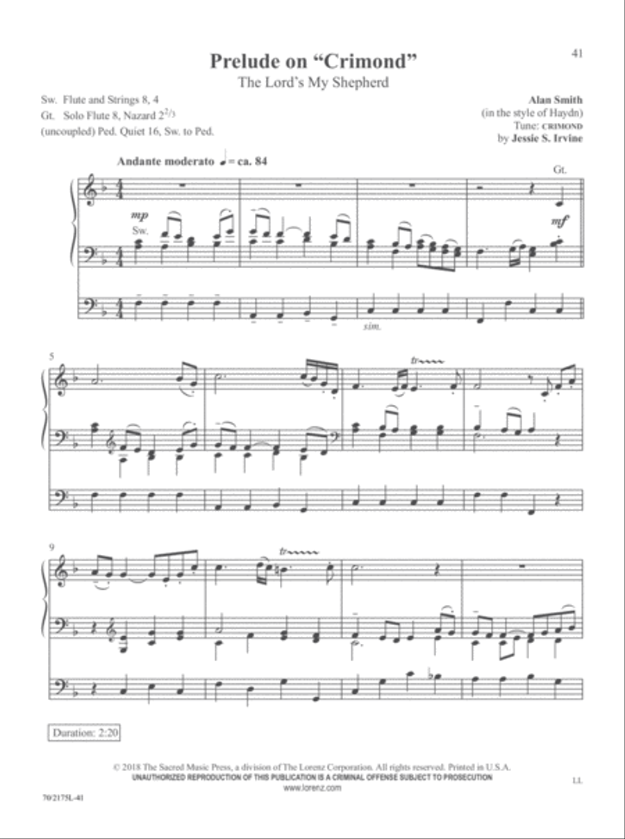 The Sacred Organ Library, Vol. 5 Organ Solo scores gallery preview page 21