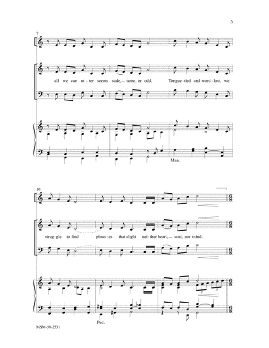 When We Seek Language to Praise You, O God (Choral Score) image number null