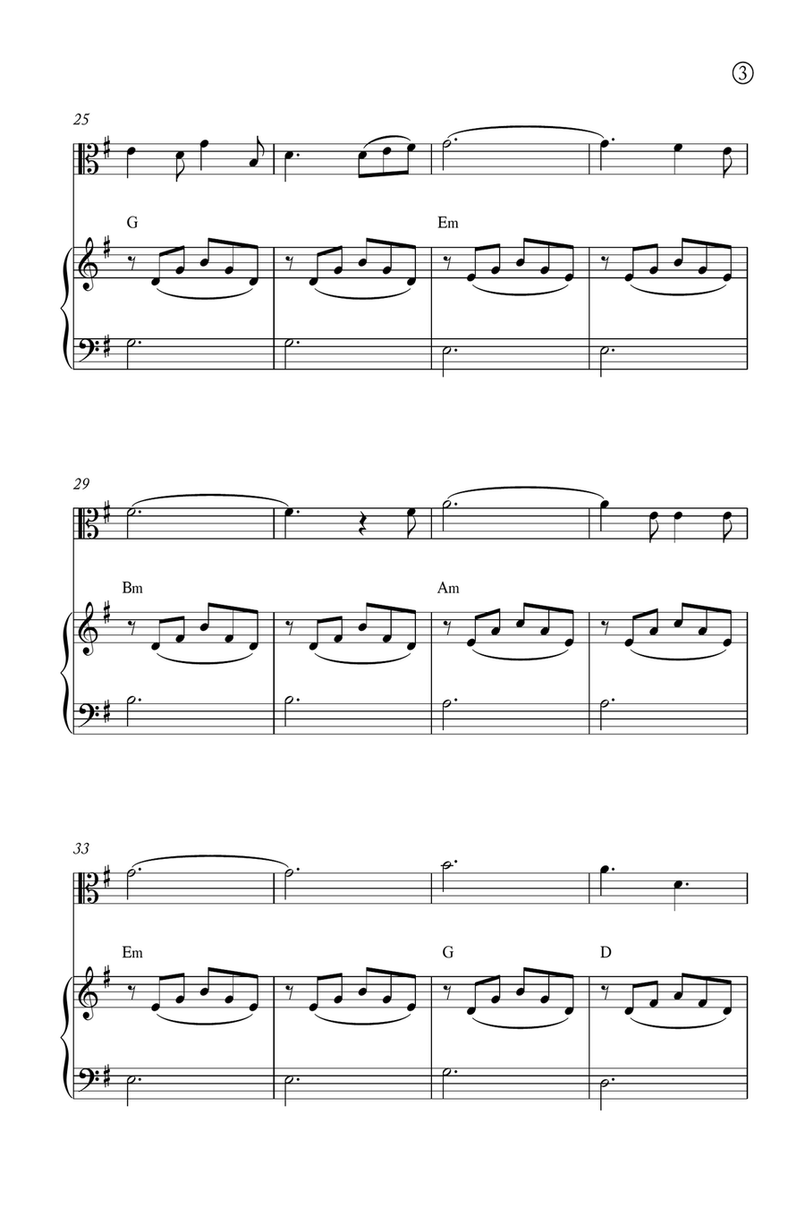 Oh Holy night Viola scores gallery preview page 3