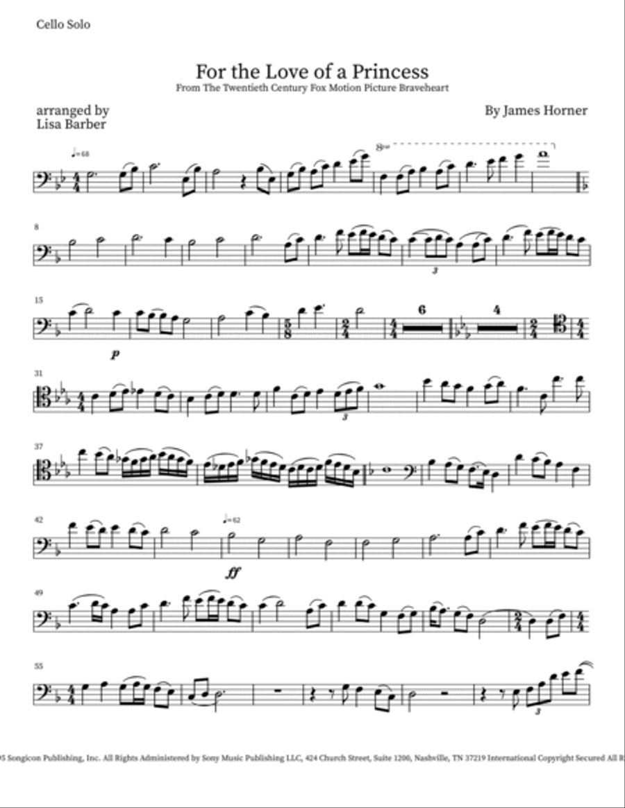 For The Love Of A Princess String Orchestra scores gallery preview page 6