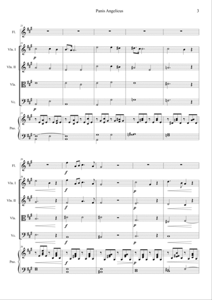 Panis Angelicus Panis Angelicus Orchestra scores gallery preview page 3