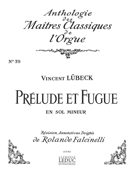 Prelude Et Fugue In G Minor (maitres Classiques No.59) (organ)