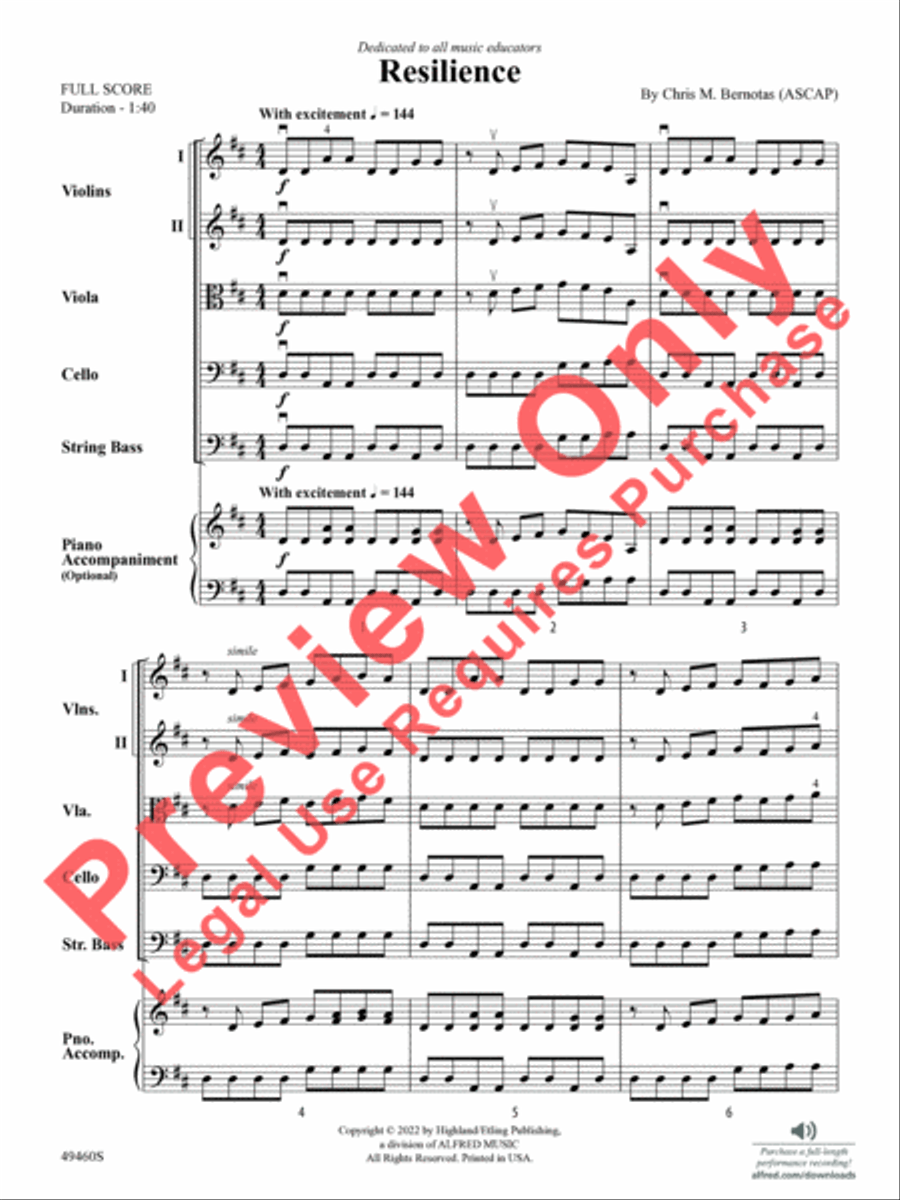 Resilience String Orchestra scores gallery preview page 4