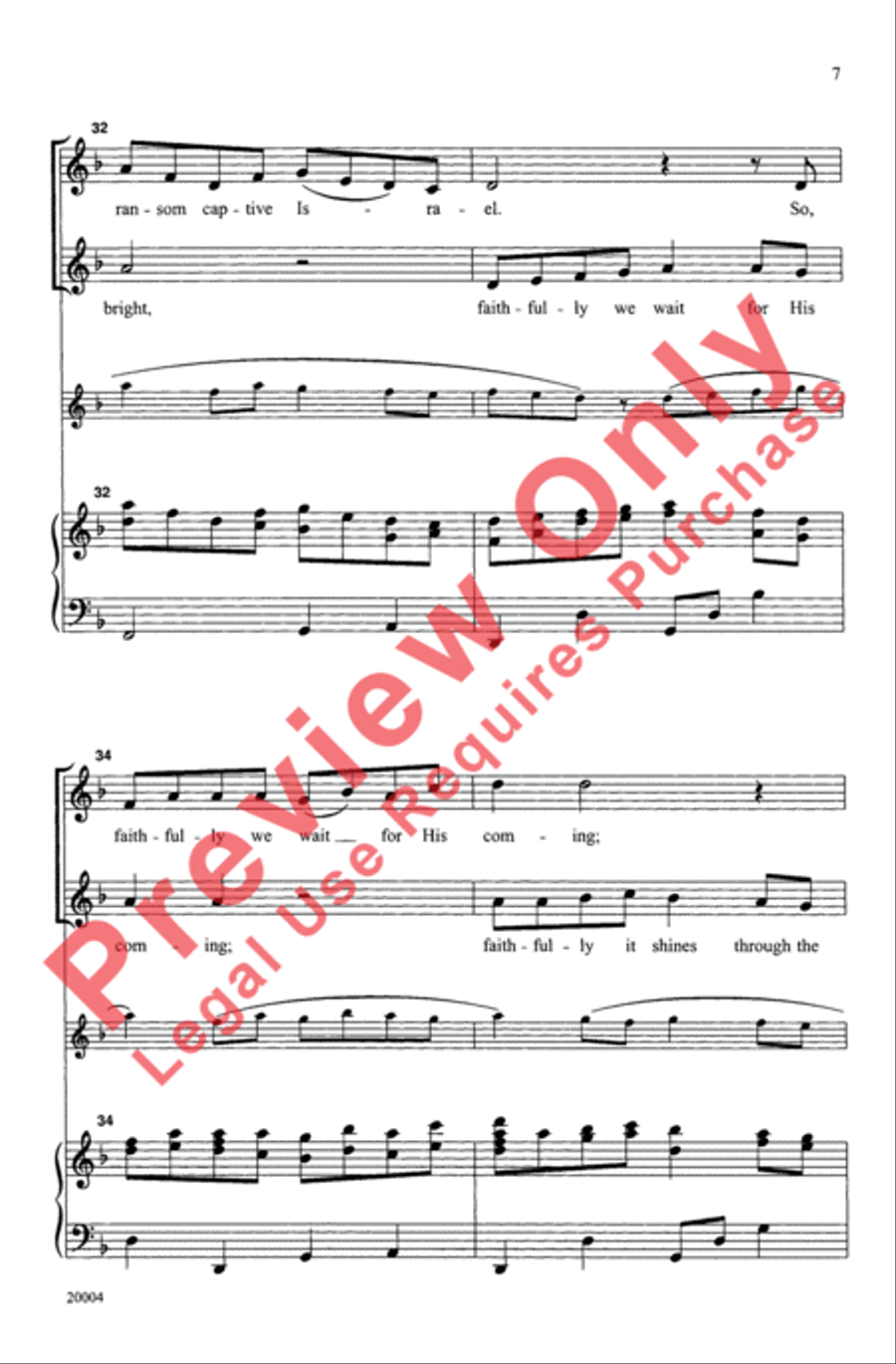 Light the Advent Candle Unison Choir scores gallery preview page 7