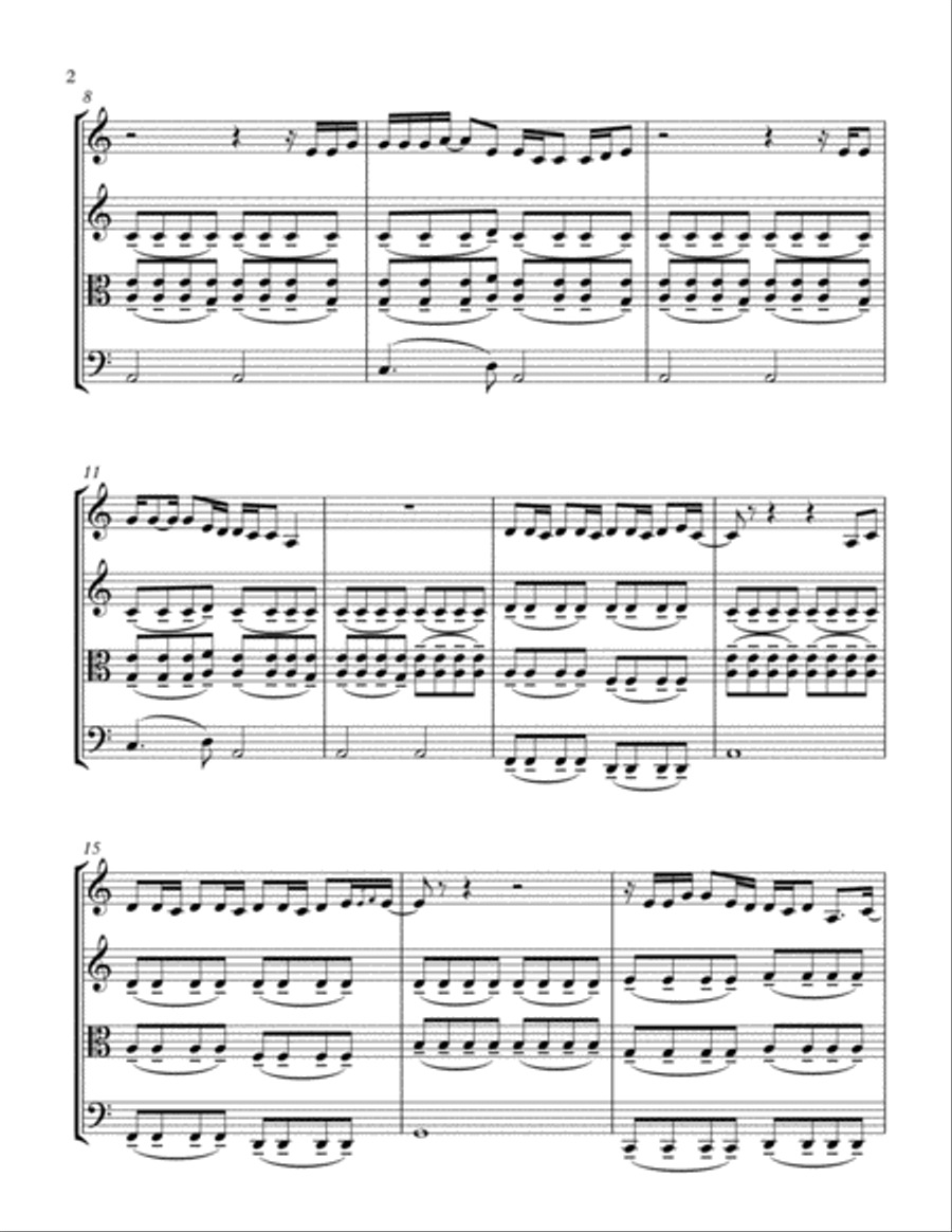 Stay String Quartet scores gallery preview page 2