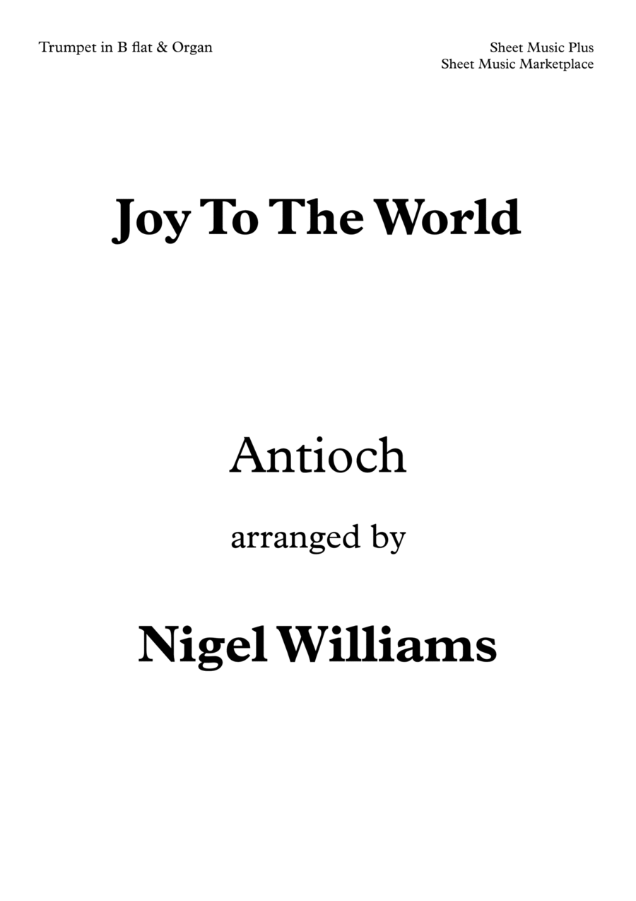Joy To The World, for Trumpet and Organ Trumpet Solo scores gallery preview page 1
