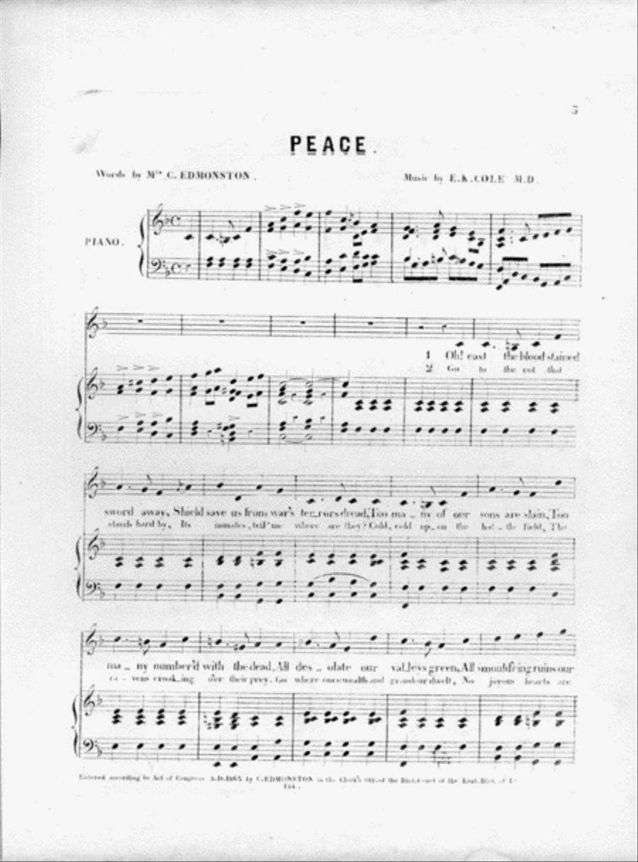 Peace! Song and Chorus Choir scores gallery preview page 2