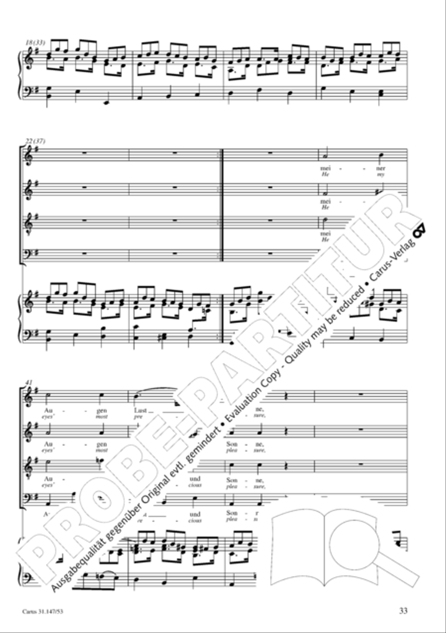Heart and mouth and thought and action (Herz und Mund und Tat und Leben) (Herz und Mund und Tat und Leben) 4-Part scores gallery preview page 34