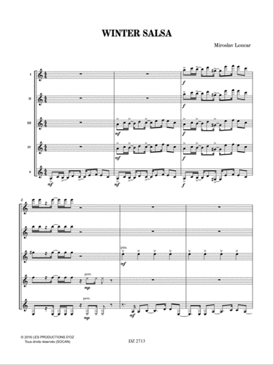 Winter Salsa Winter Salsa Guitar Ensemble scores gallery preview page 3