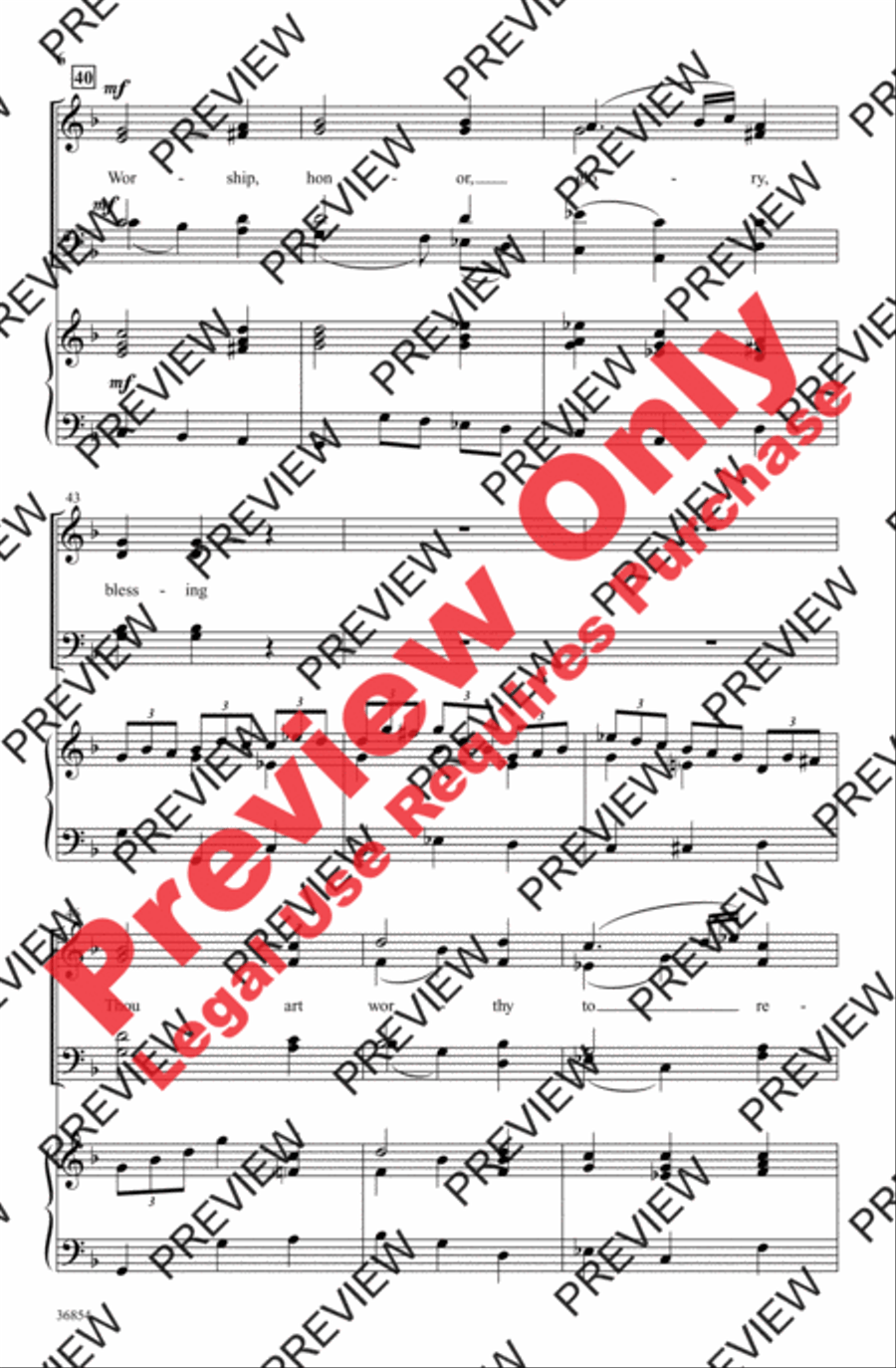 Surround Him with Praise Surround Him with Praise 4-Part scores gallery preview page 6