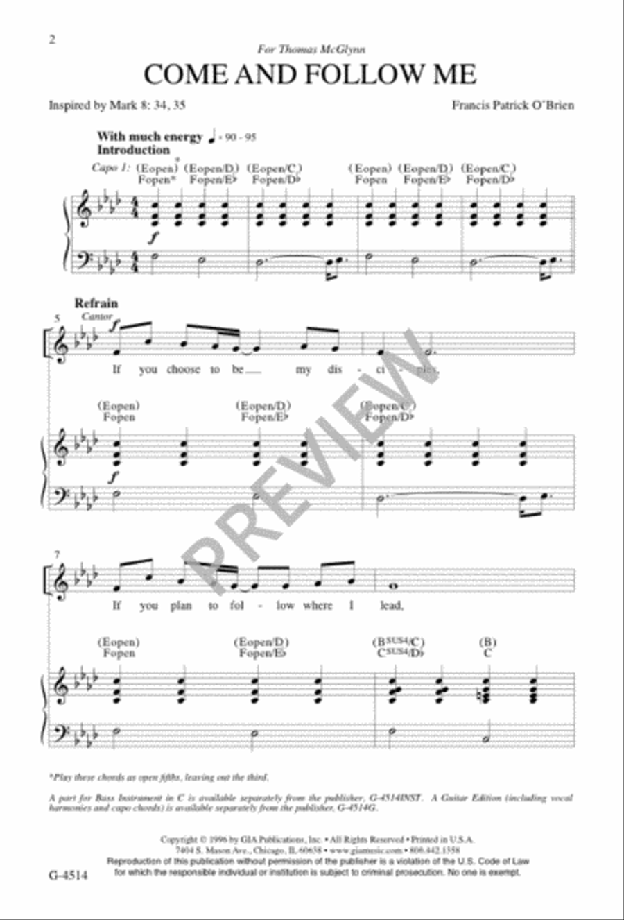 Come and Follow Me 4-Part scores gallery preview page 2