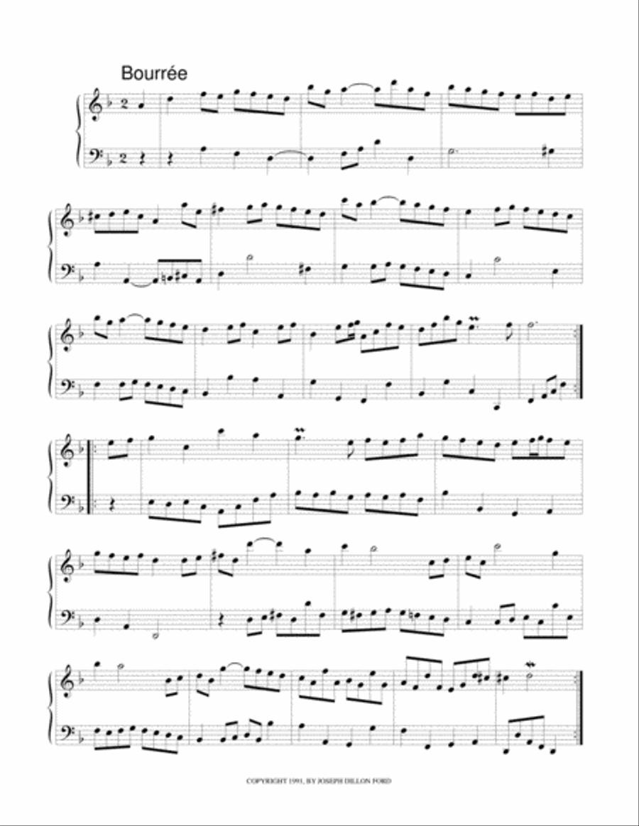 Partita in D minor for harpsichord Harpsichord scores gallery preview page 4