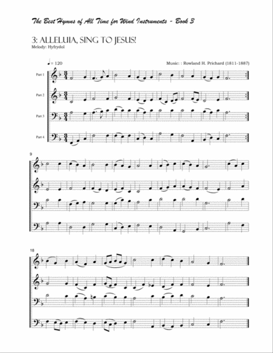 The Best Hymns of All Time (for Wind Instruments) Book 3 Concert Band scores gallery preview page 6