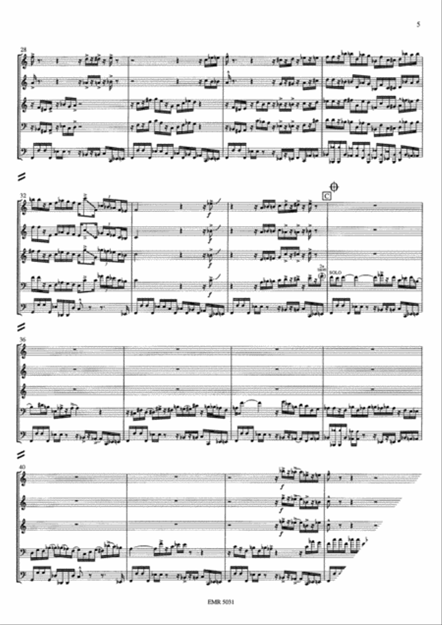 Funky Brass Brass Quintet scores gallery preview page 6