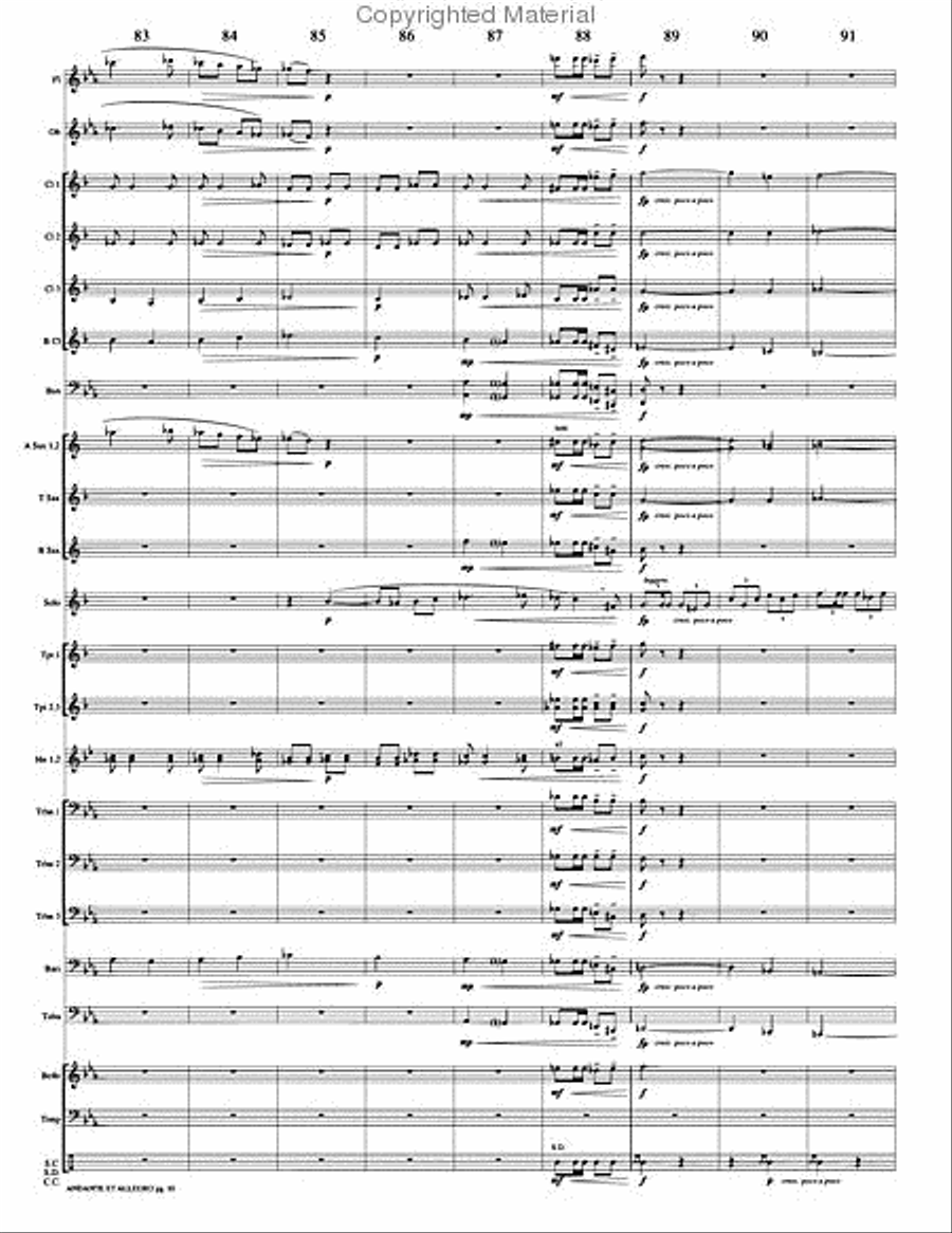 Andante et Allegro Andante et Allegro Concert Band scores gallery preview page 13
