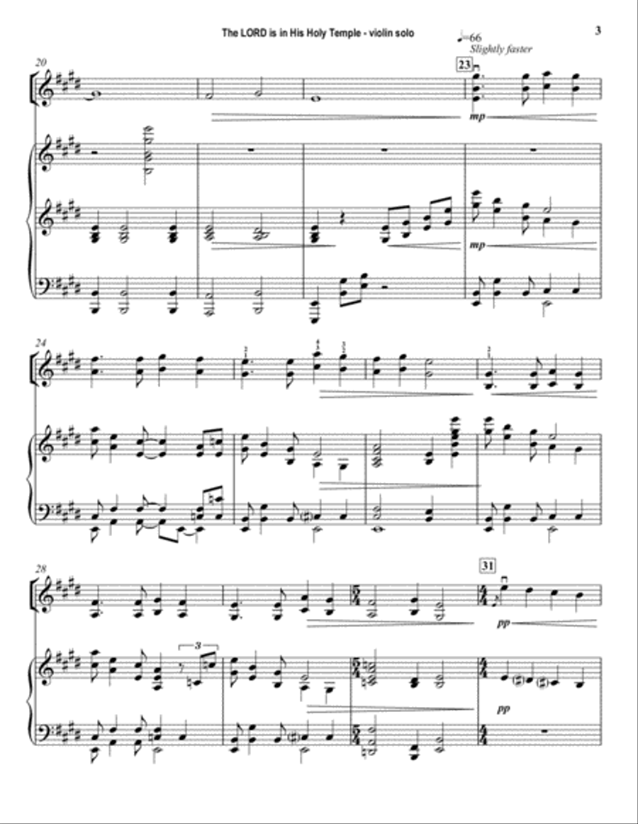 The LORD is in His Holy Temple with I Surrender All Small Ensemble scores gallery preview page 3