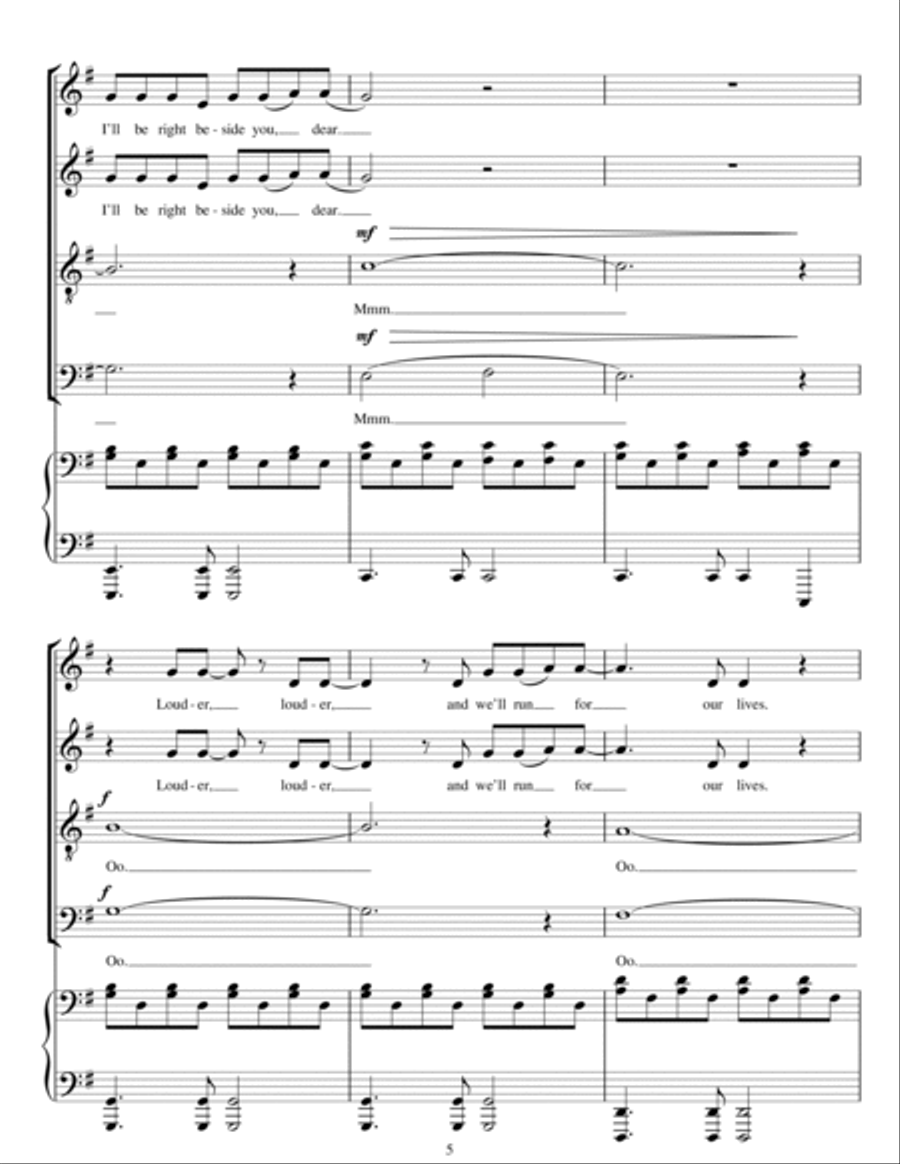 Run (arr. Jeremy Birchall) 4-Part scores gallery preview page 5