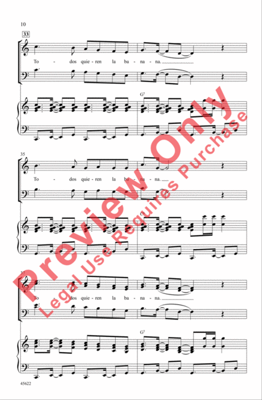 Banana! Banana! 3-Part scores gallery preview page 9