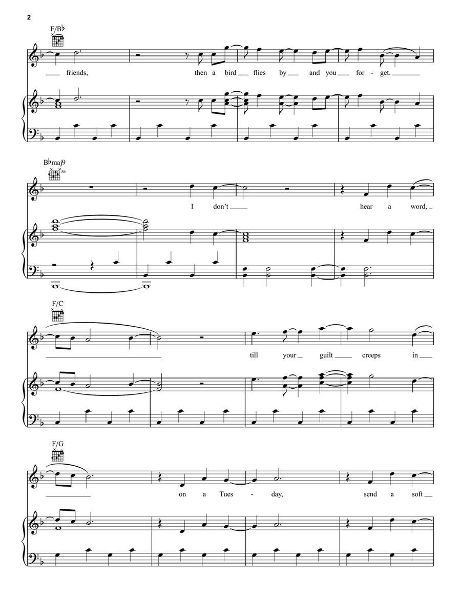Sharpest Tool Piano, Vocal, Guitar scores gallery preview page 2