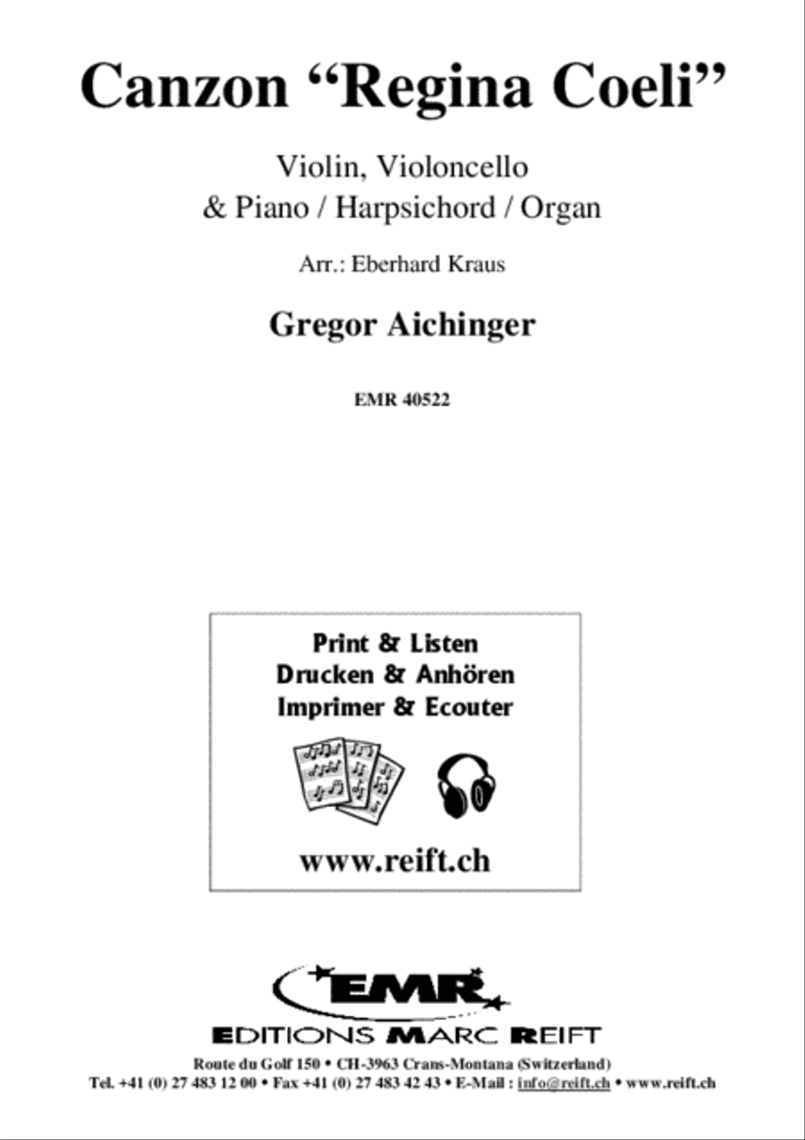 Canzon Regina Coeli Piano Trio scores gallery preview page 2