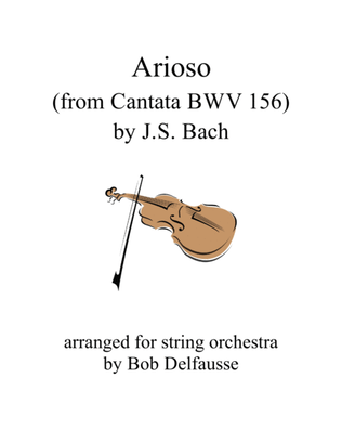 Book cover for J.S. Bach's Arioso, for string orchestra