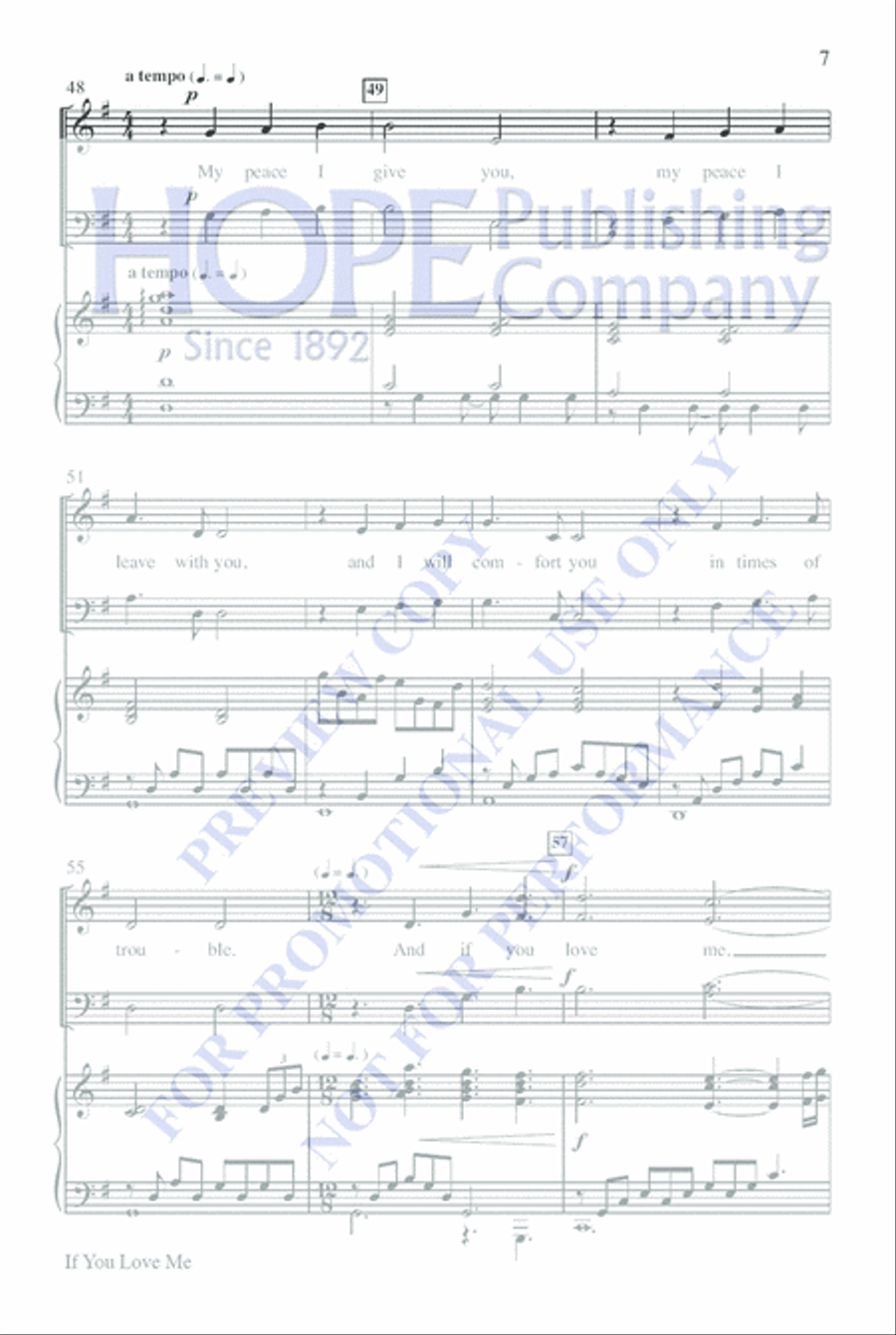 If You Love Me If You Love Me 4-Part scores gallery preview page 7