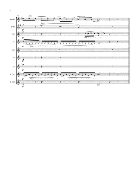 Beethoven Symphony 6 Movement II Clarinet Solo Arrangement image number null